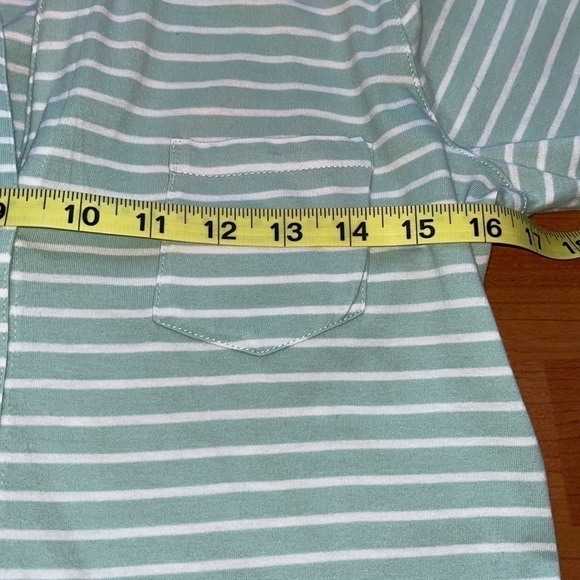 Court & Rowe women’s striped button front Malibu top Crystal sky Size Small - Picture 7 of 9